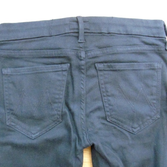 Mother The Looker Ankle Zip Looker Big Stud Black Jeans Womens Size 26 x 28" - Picture 5 of 11